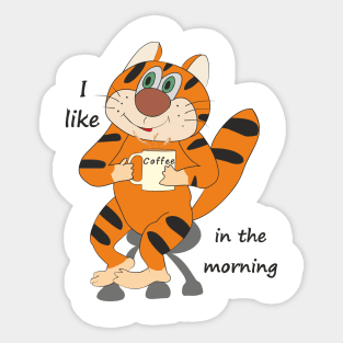 Cat Lover of Coffee Sticker